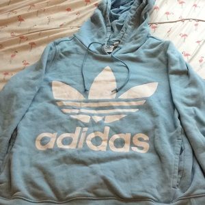 light blue adidas hoodie